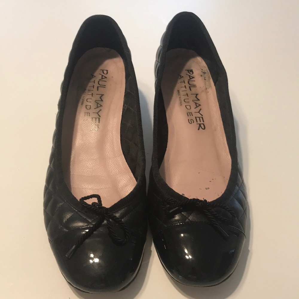 Paul Mayer quilted block heel shoes